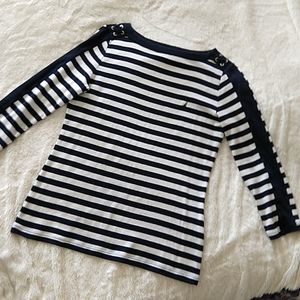 Navy & White stripe tee